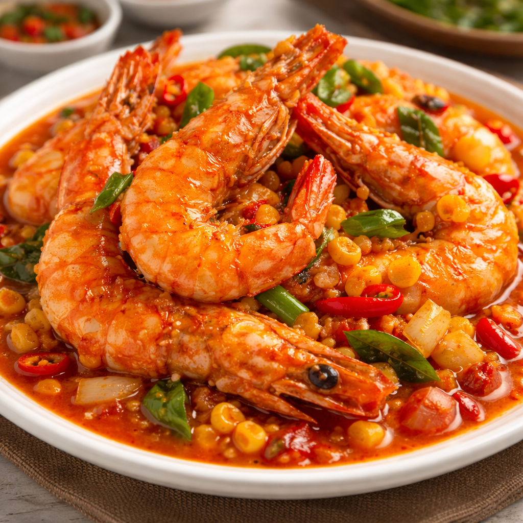 Udang saus padang Mang Engking
